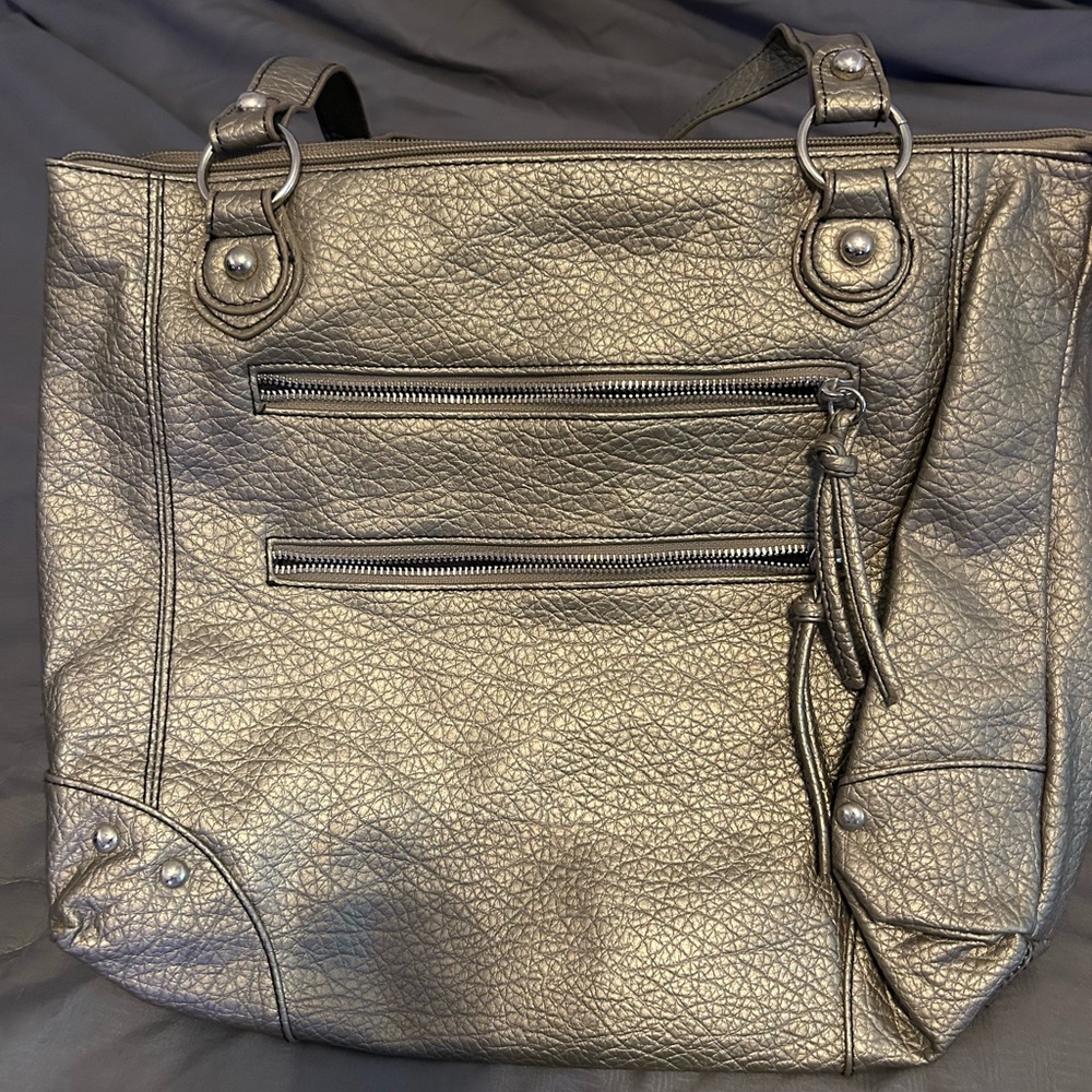 Elegant Silver Tote Bag - Great Condition - Like New